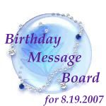 birthday message board